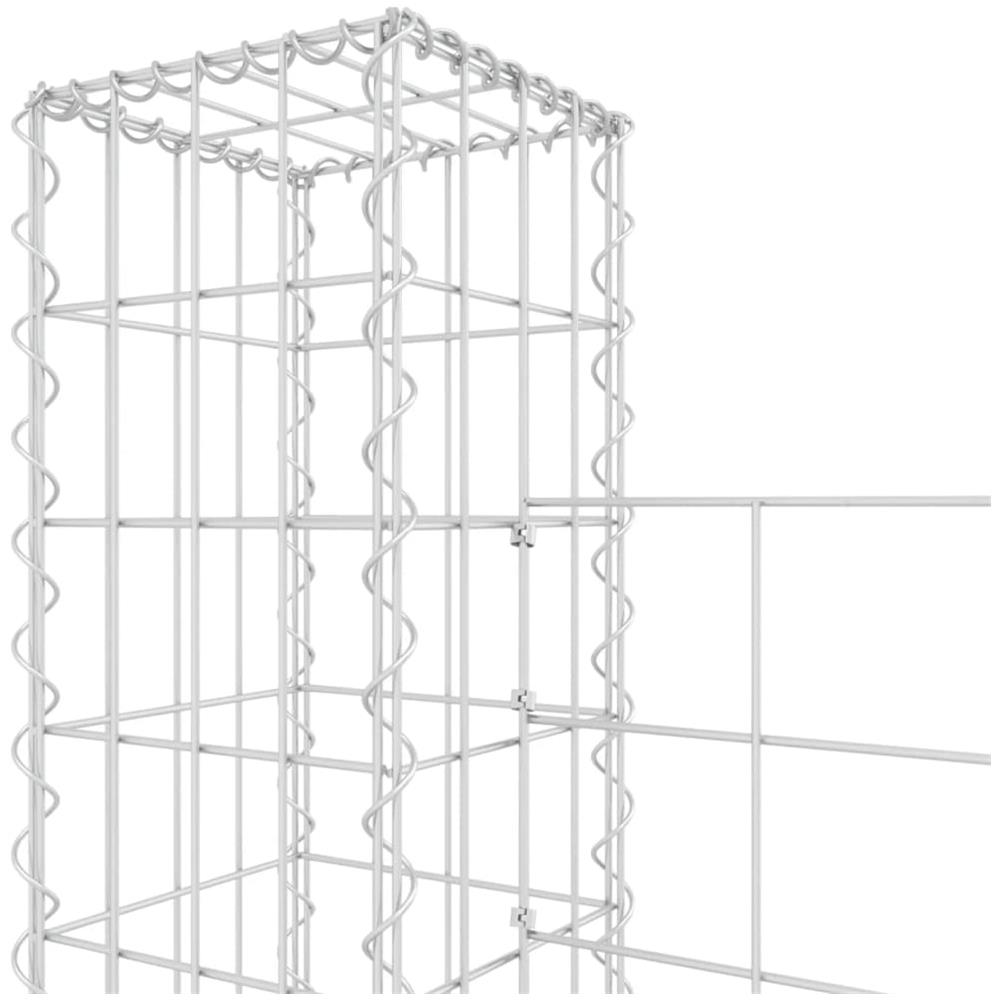 Gabbione A U Con 3 Pali In Ferro 260x20x200 Cm - Foto 2