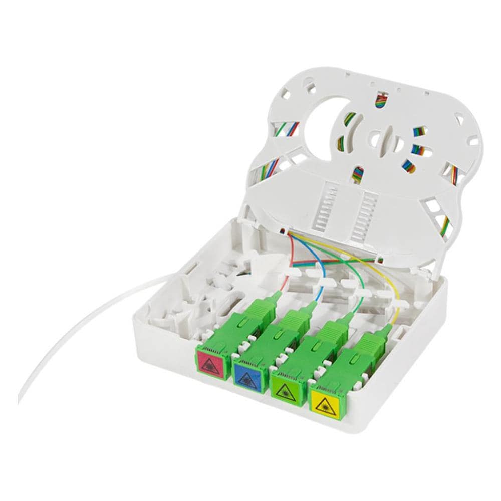 Scatola Di Terminazione Ottica Di Appartamento (stoa) Ftth 4x Sc / apc Con Cavo Di Installazione Da 50m - Foto 1