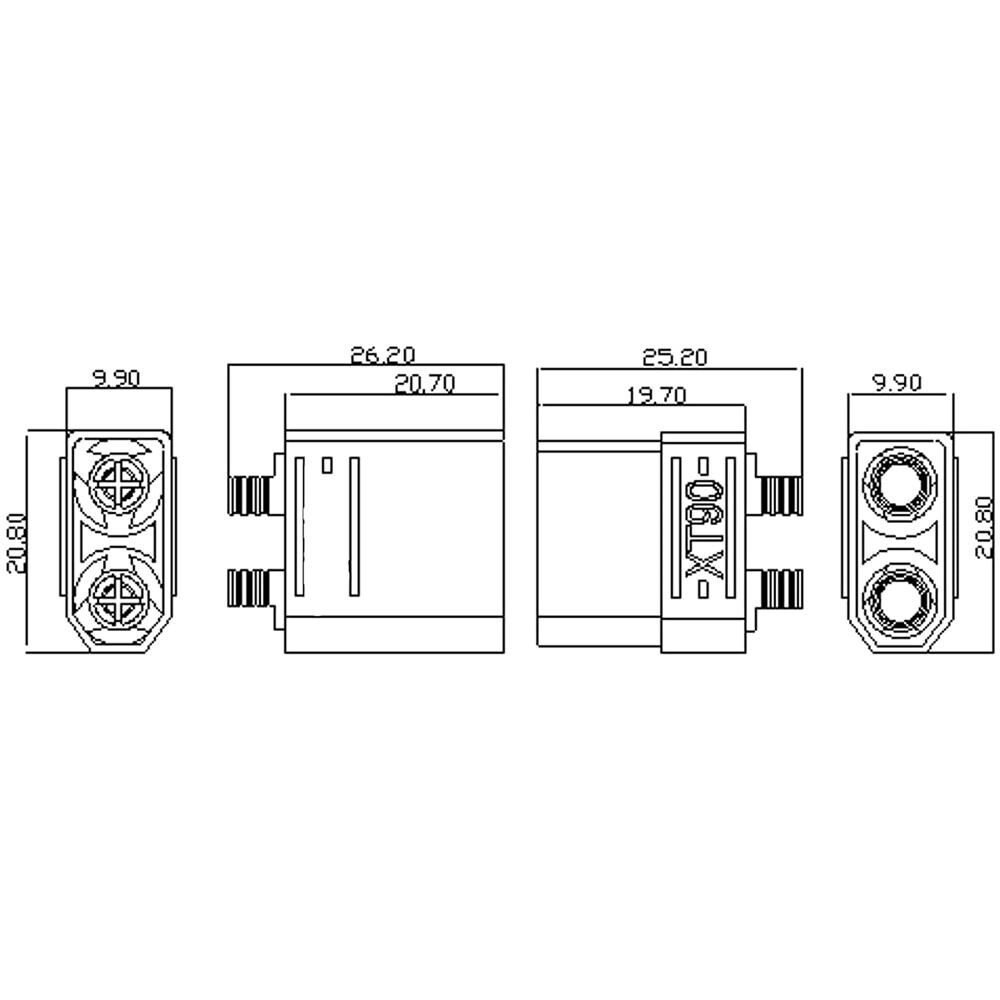 5 Paia Di Connettori Xt90 Di Alta Qualità, Maschio-femmina, Connettori Per Batterie Da Modellismo Rc Lipo - Foto 2