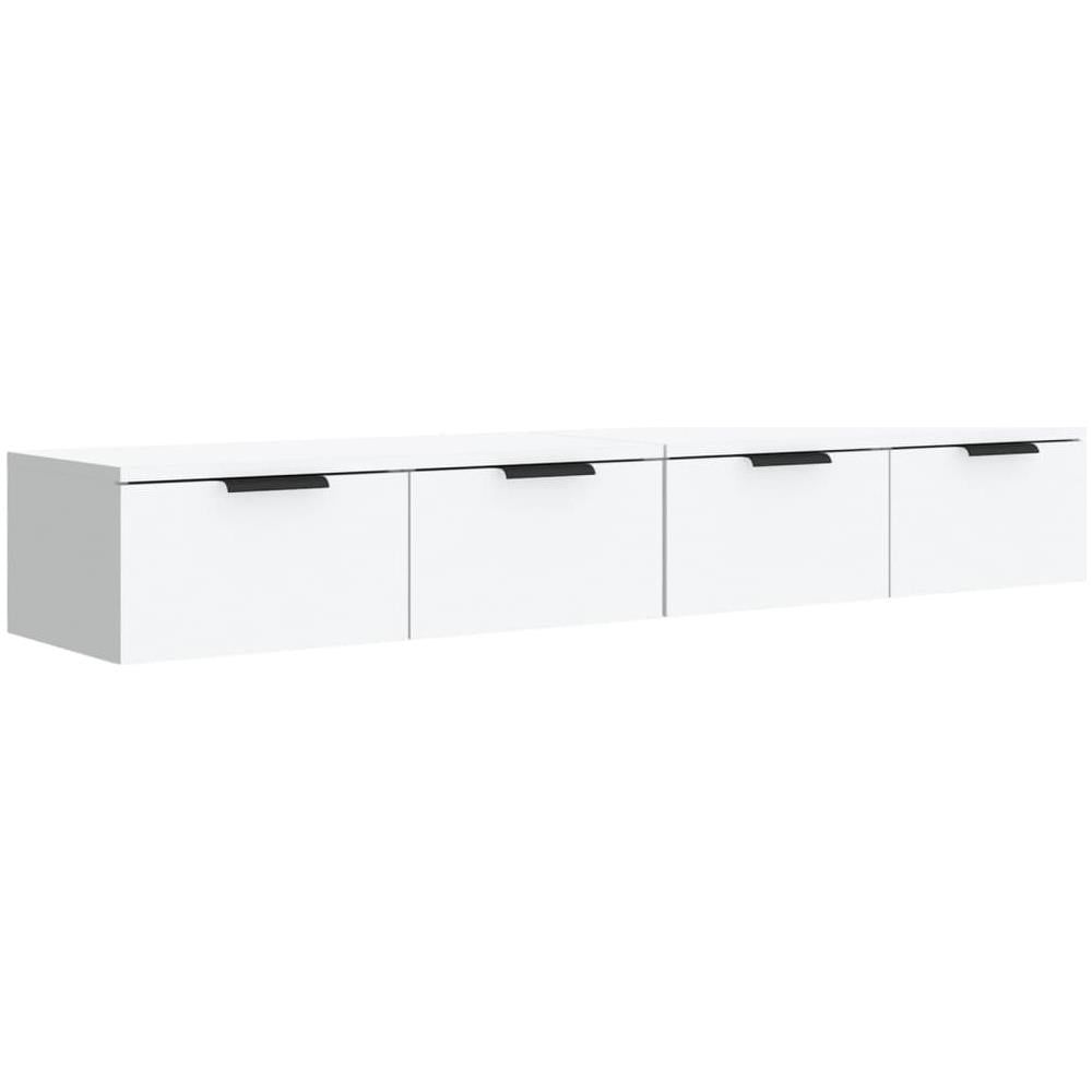 Mobili Pensili 2 Pz Bianchi 68x30x20 Cm Legno Multistrato - Foto 2