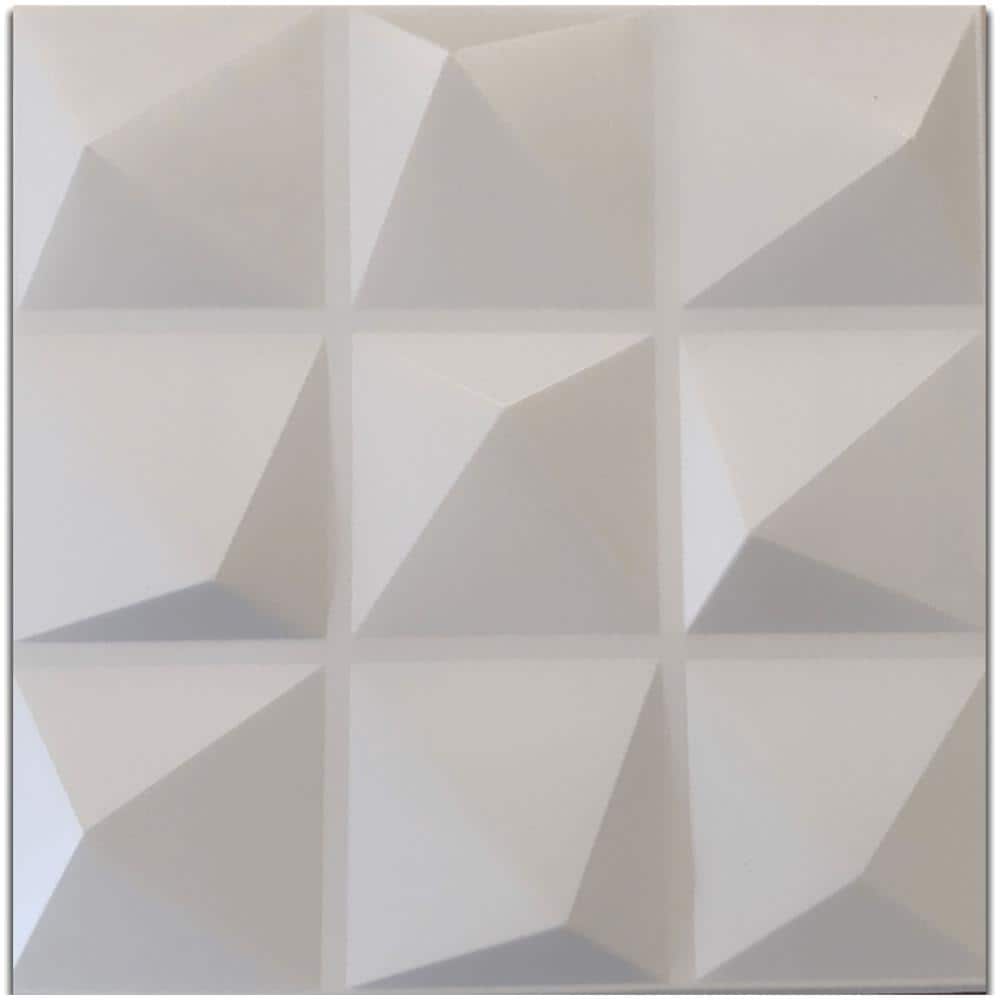 10/20mq Di Pannelli In Eps (polistirene Compatto) 3d A Soffitto O Parete 50x50x2cm Bianchi 4 Modelli - 20mq Di Piramidi - Foto 1