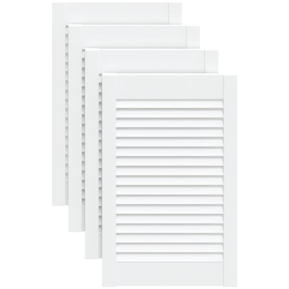 Ante a Lamelle 4 pz Bianche 61,5x39,4 cm in Legno di Pino - Foto 1