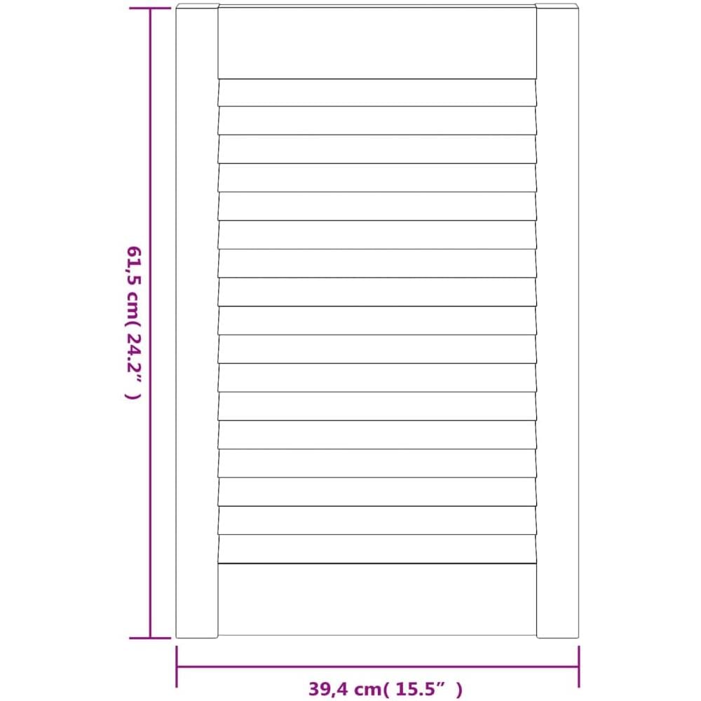 Ante a Lamelle 4 pz Bianche 61,5x39,4 cm in Legno di Pino - Foto 5