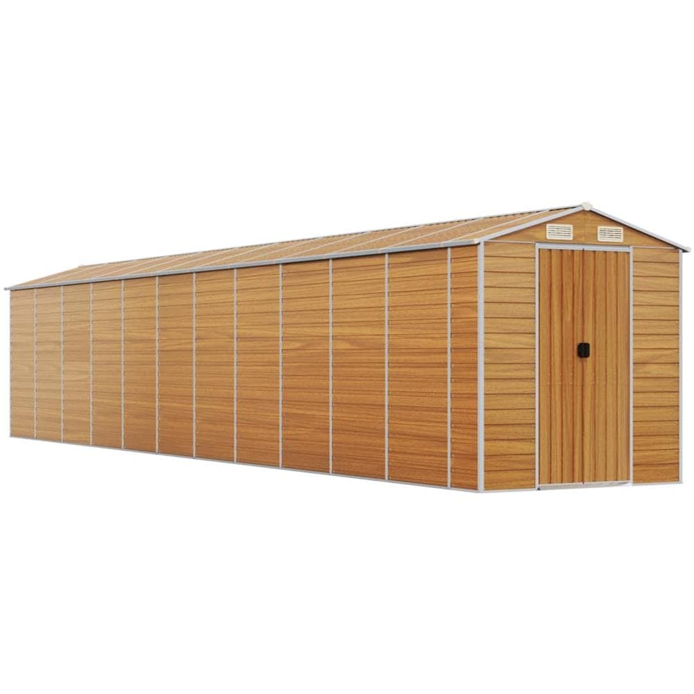 Capanno Giardino Marrone Chiaro 191x980x198cm Acciaio Zincato - Foto 2