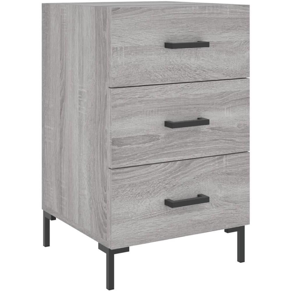 Comodino Grigio Sonoma 40x40x66 Cm In Legno Multistrato - Foto 2