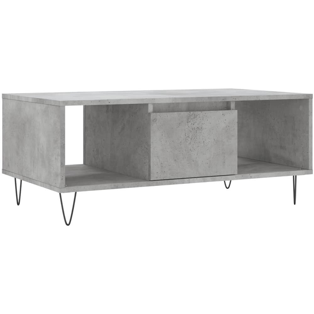 Tavolino Salotto Grigio Cemento 90x50x36,5 Cm Legno Multistrato - Foto 2