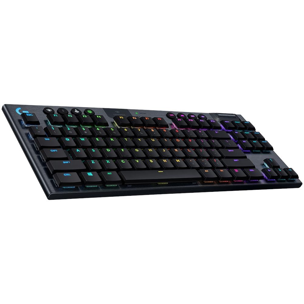 G915 TKL Tenkeyless LIGHTSPEED Wireless RGB Mechanical Gaming Keyboard - GL Clicky tastiera USB QWERTZ Tedesco Carbonio - Foto 1