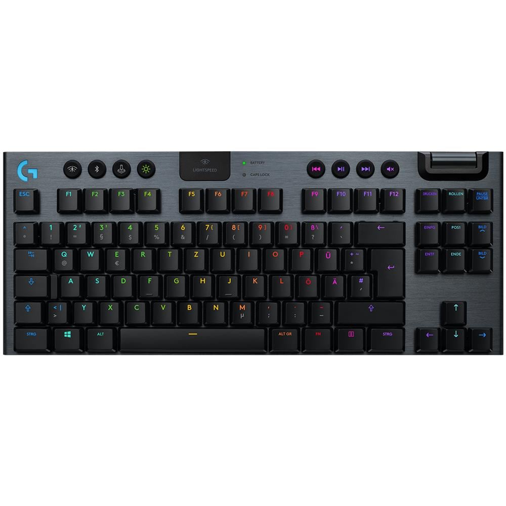 G915 TKL Tenkeyless LIGHTSPEED Wireless RGB Mechanical Gaming Keyboard - GL Clicky tastiera USB QWERTZ Tedesco Carbonio - Foto 7