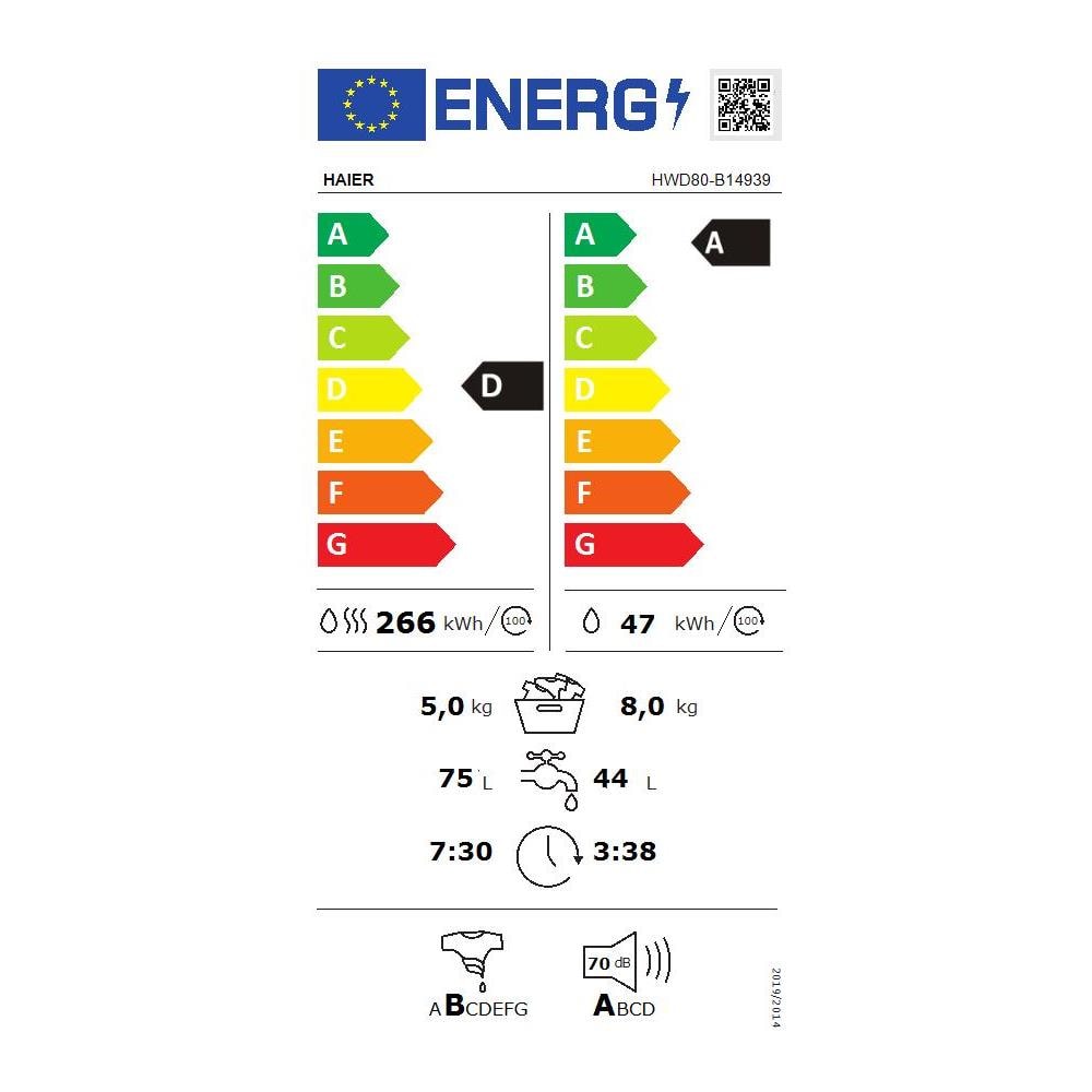 I-Pro Series 3 HWD80-B14939 lavasciuga Libera installazione Caricamento frontale Bianco D - Foto 2