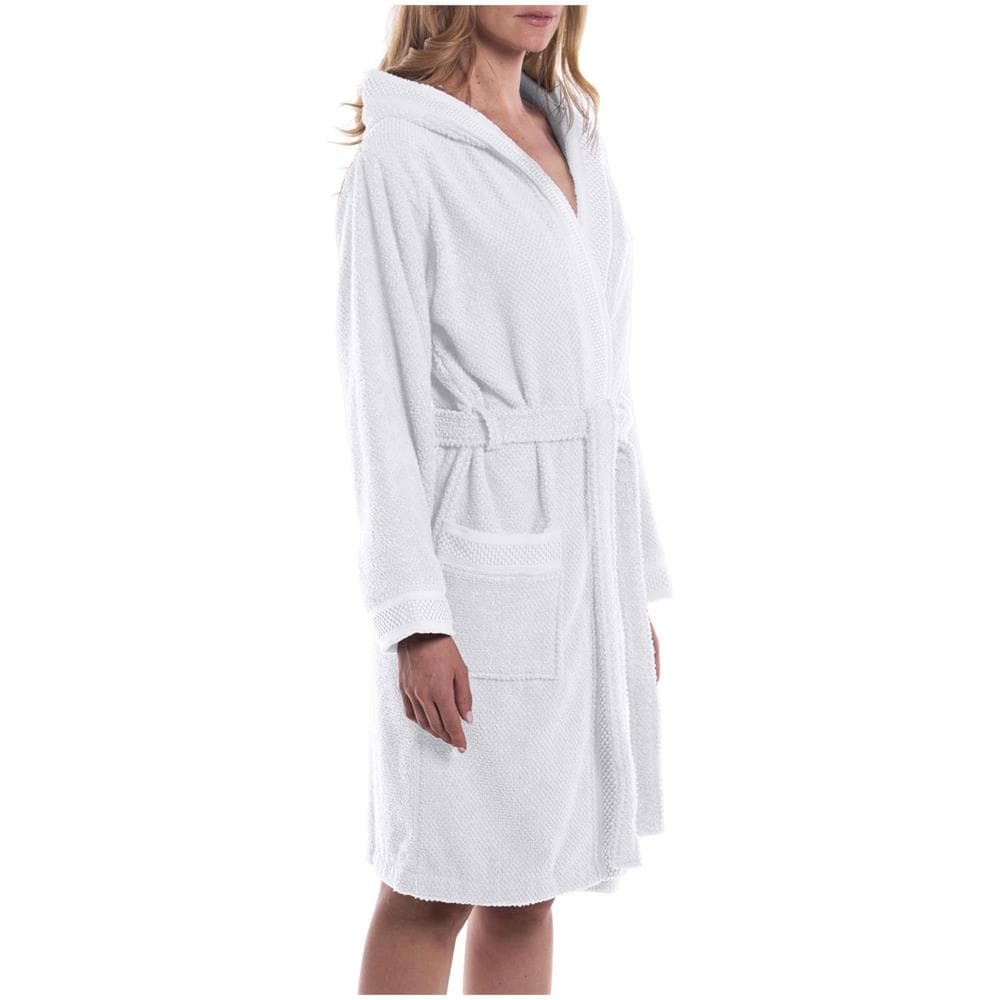 Accappatoio Con Cappuccio Spugnissima Gim In Cotone Colore Bianco Misura Xs - Foto 3