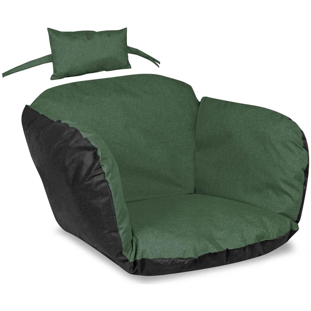 Cuscino da giardino impermeabile verde 112x113 cm per sedia sospesa - Foto 2