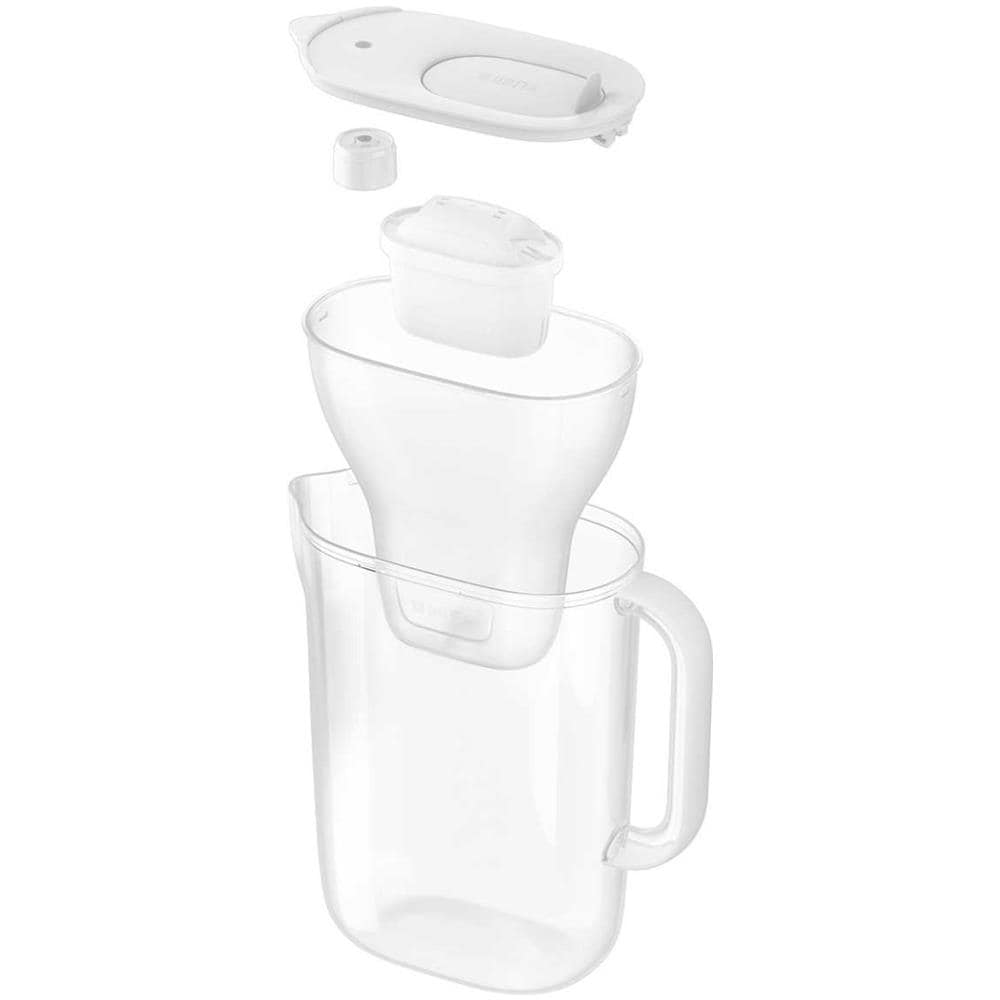 Caraffa filtrante acqua Style Essential White (2.4L) incl. 1 x filtro MAXTRA PRO PURE PERFORMANCE che riduce cloro, calcare, PFAS e metalli - Adatta alla porta del frigorifero, con indicatore LED - Foto 2