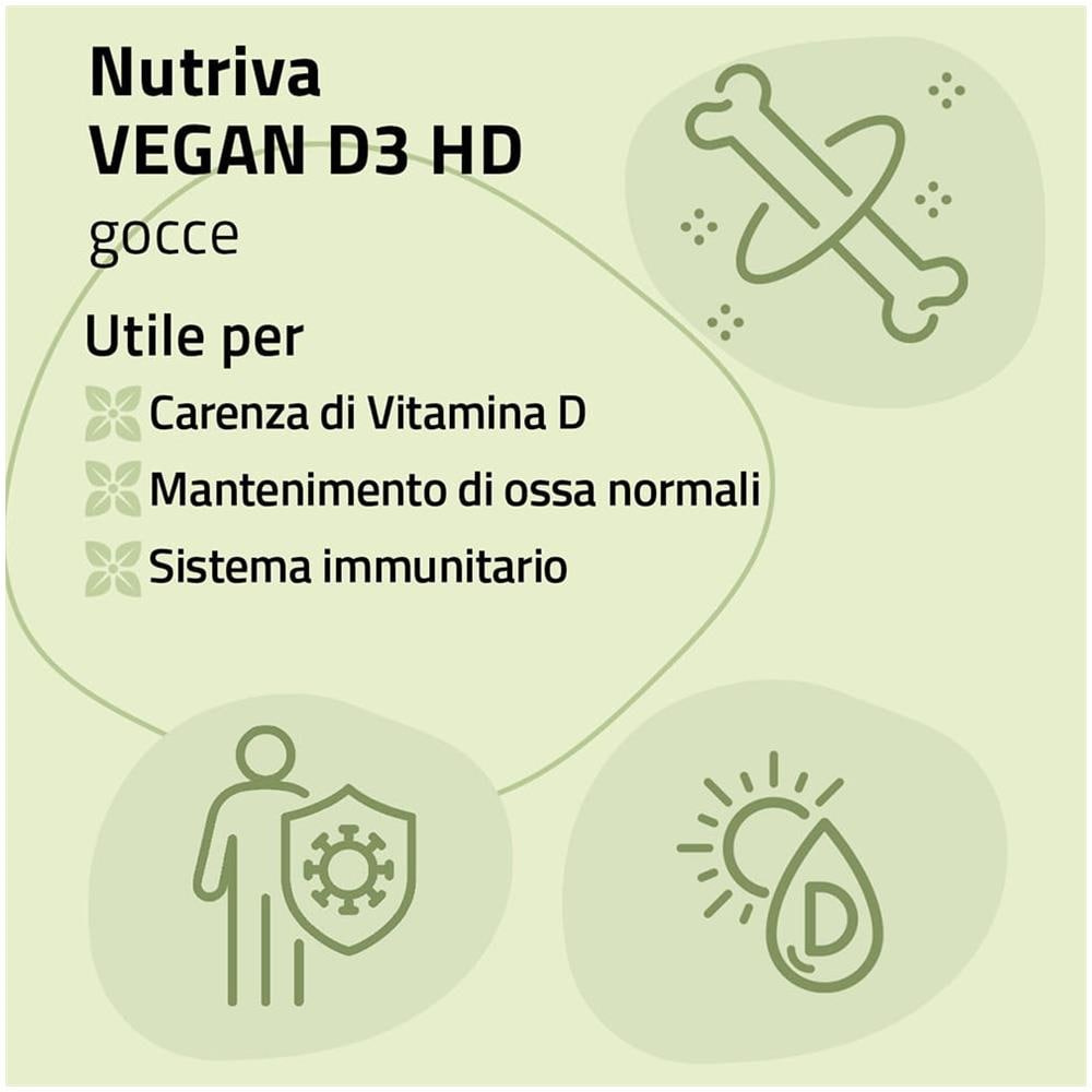 Nutriva Vegan D3 HD Gocce 30 ml - Foto 2