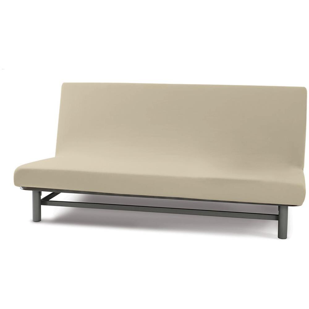 Copridivano Genius Queen Senza Braccioli In Tinta Unita 3 Posti Panna 1004 - Foto 3