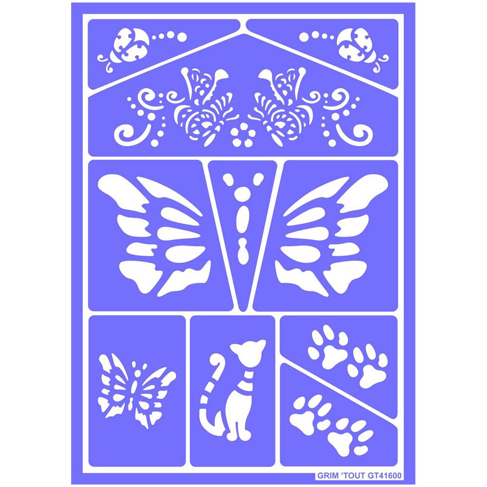 Mascherine Trucco Riutilizzabili Farfalle E Gatti Grim'tout Taglia Unica - Foto 1