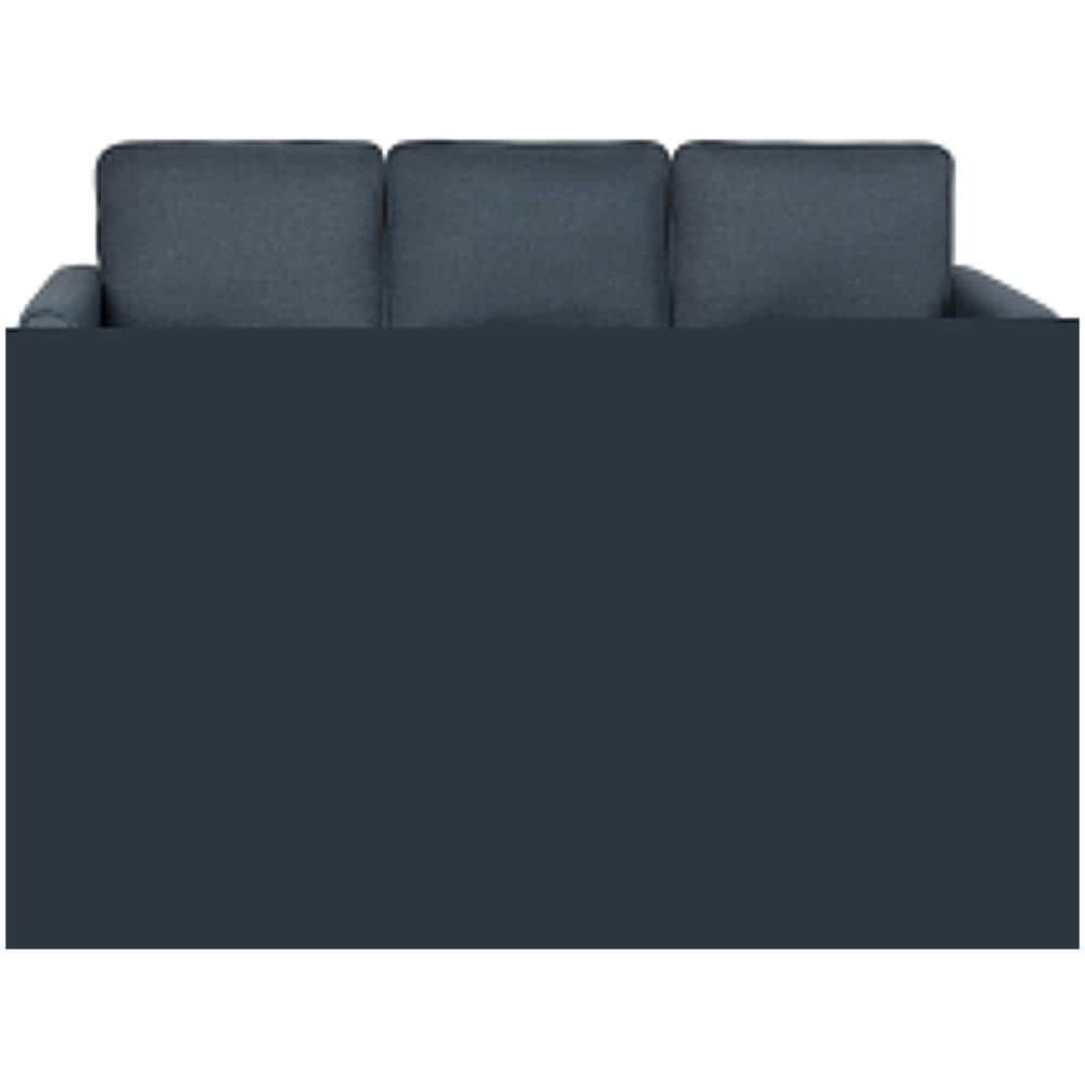 Divano In Tessuto Con Ottomana Grigio Scuro Avesta - Foto 1