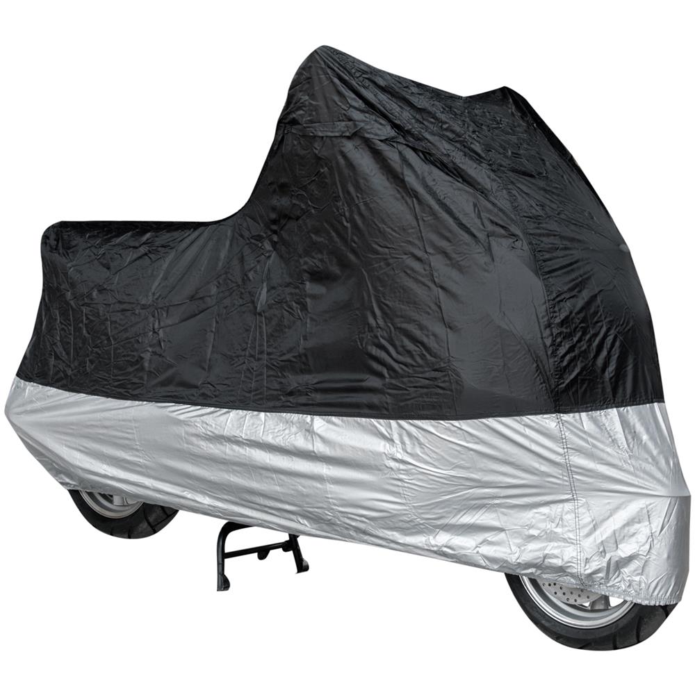 Telo Copri Moto Scooter Naked Customo Impermeabile PVC Universale Argento Nero