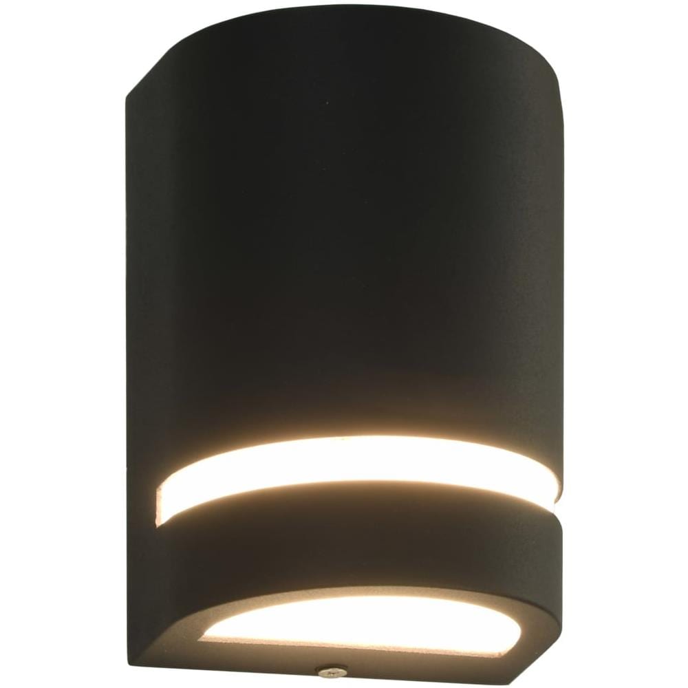 Lampade Da Parete Da Esterno 2 Pz 35 W Nere Semicircolari - Foto 2