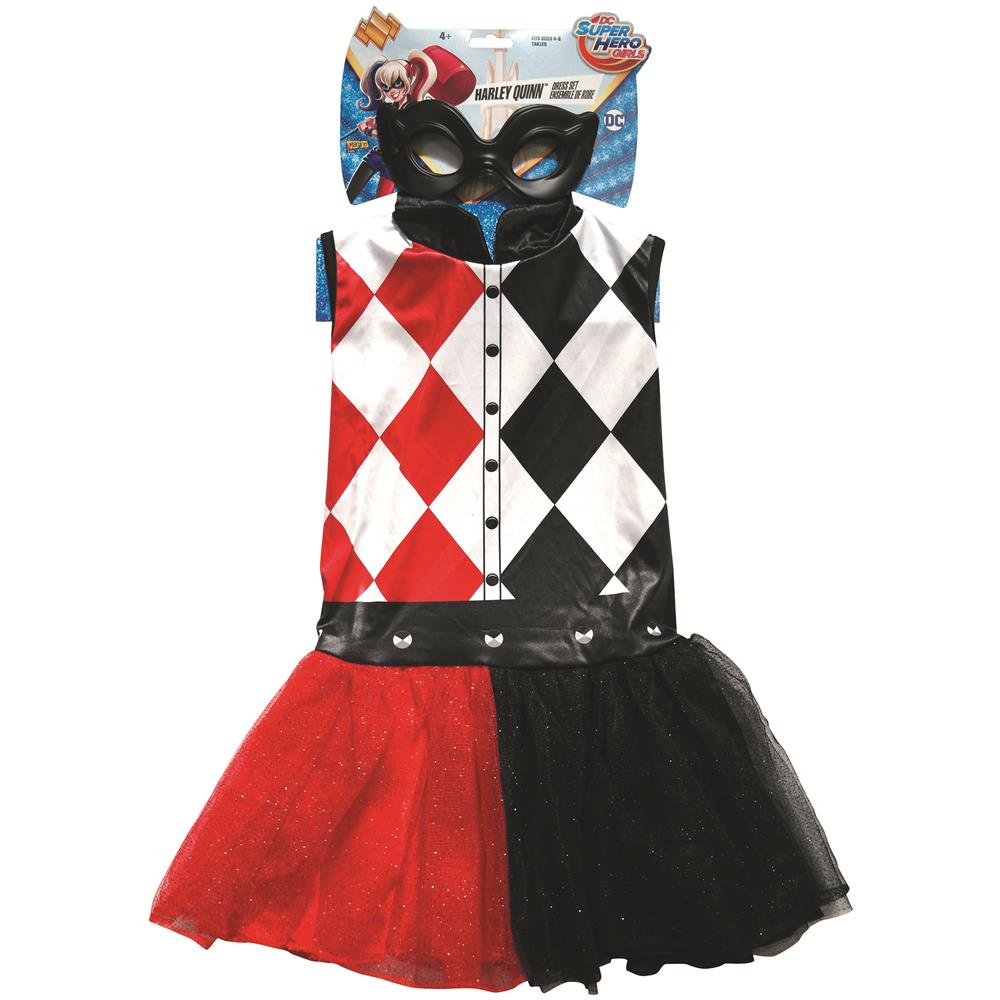 Costume Harley Queen Dc Super Hero Girls Per Bambina - Taglia: 5/6 Anni (105/116 Cm)  - Foto 2