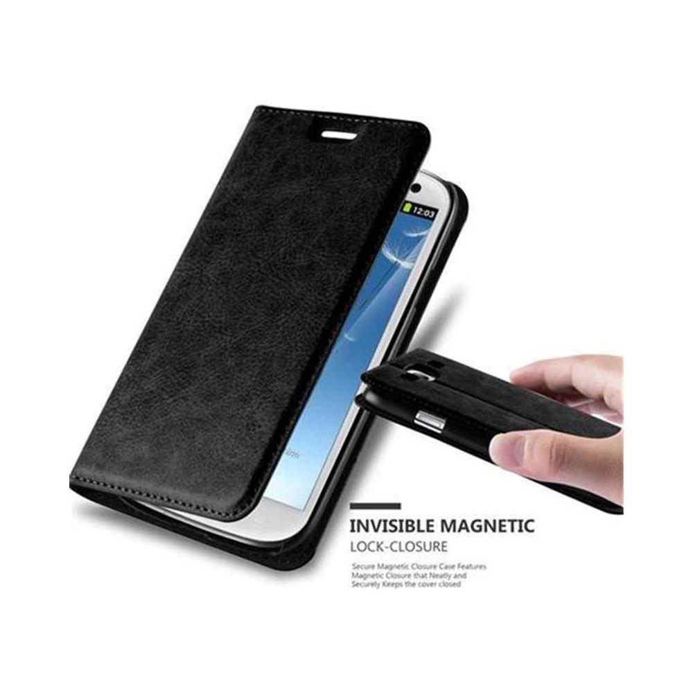 Cadorabo Custodia Compatibile Con Samsung Galaxy S3 / S3 Neo In Nero Di Notte - Coperchio Protettiva Con Chiusura Magnetica, Funzione Stand E Tasca Per Le Carte - Foto 1