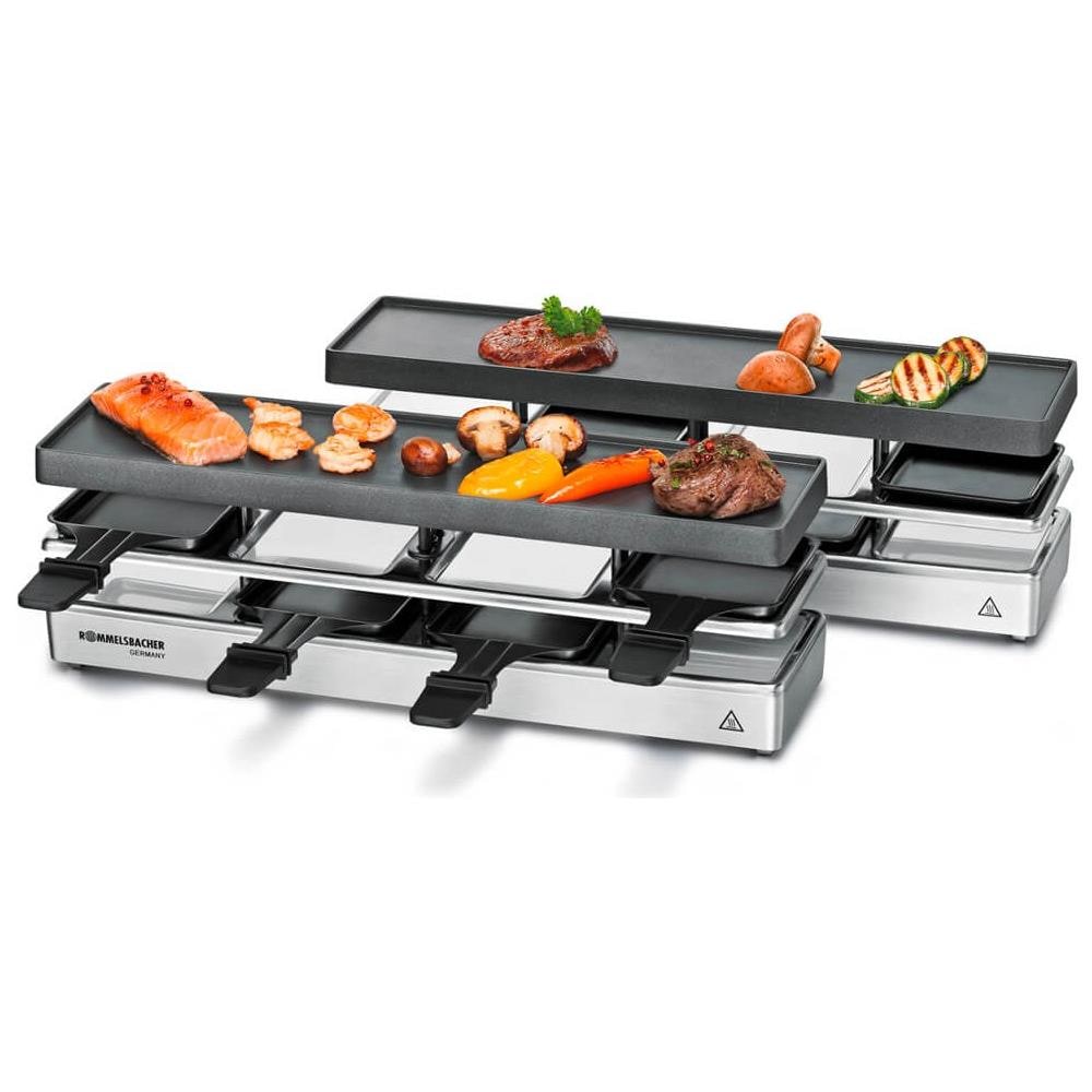 RC 1600 griglia per raclette 8 persona (e) 795 W Nero, Argento - Foto 1