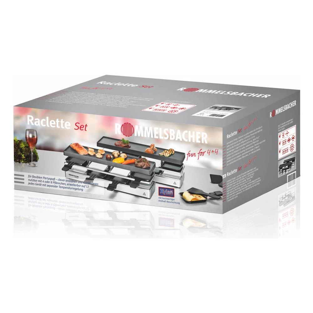 RC 1600 griglia per raclette 8 persona (e) 795 W Nero, Argento - Foto 5
