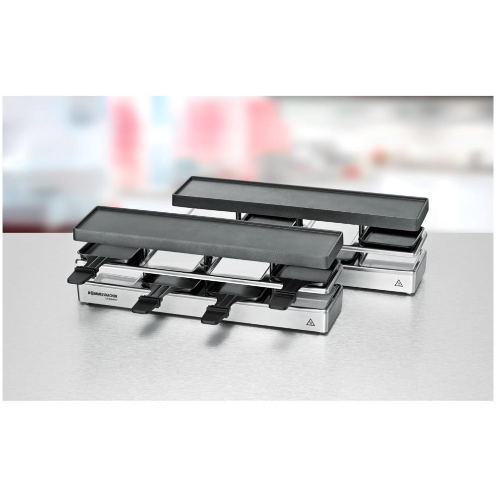 RC 1600 griglia per raclette 8 persona (e) 795 W Nero, Argento - Foto 2