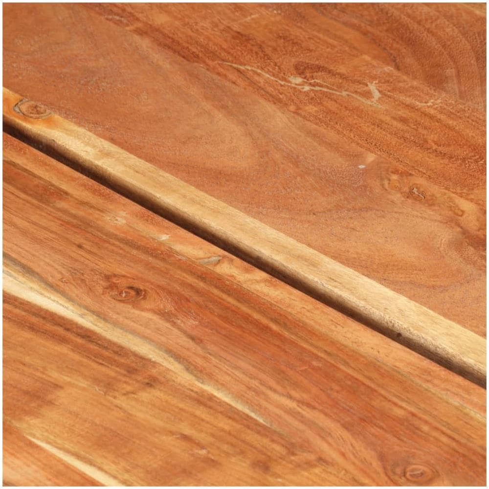 Tavolino Da Salotto In Legno Massello Di Acacia 142x90x42 Cm - Foto 2