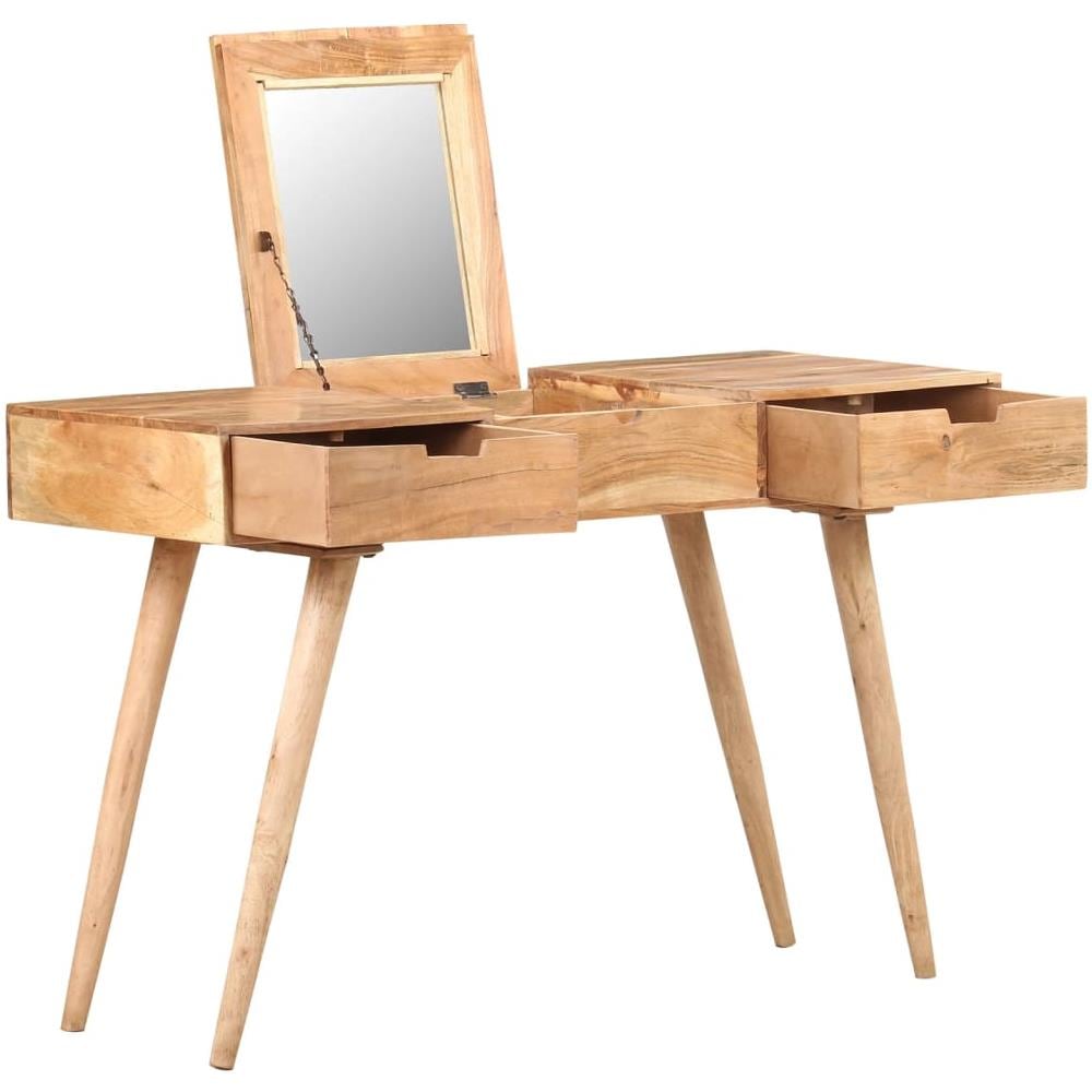 Toeletta Bambina, Set Tavolo da Trucco con Sgabello, Specchio Trasparente, Buon Carico 15+30 kg, Gambe in Legno di Pino, 70x34x105 cm (Rosa) | Leroy Merlin