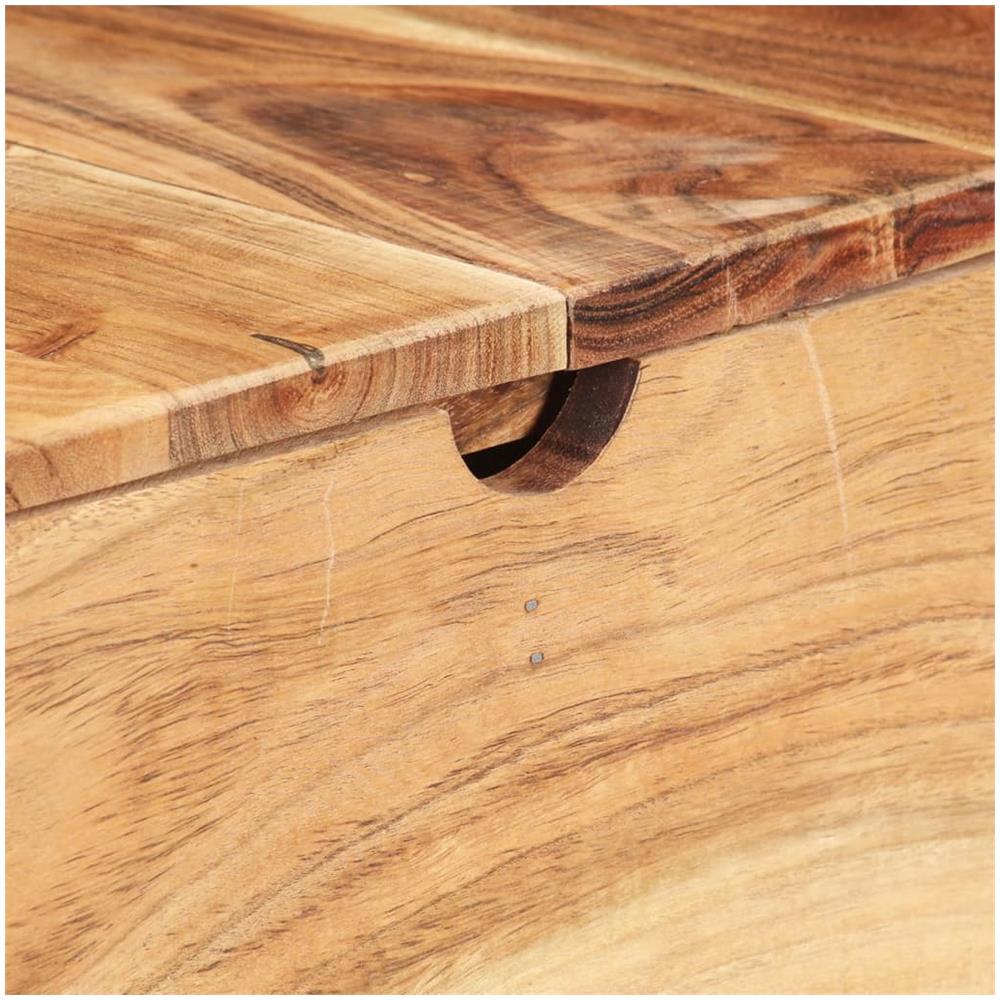 Tavolo Da Trucco Con Specchio 112x45x76 Cm Massello Di Acacia - Foto 2