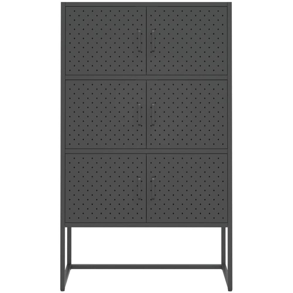 Credenza Alta Antracite 80x35x135 Cm In Acciaio - Foto 2