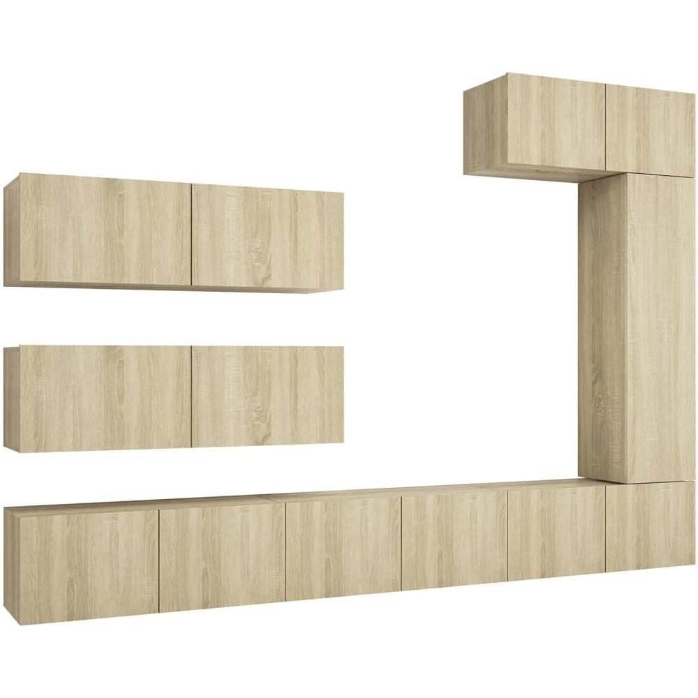 Set Porta Tv 7 Pz Rovere Sonoma In Truciolato - Foto 2