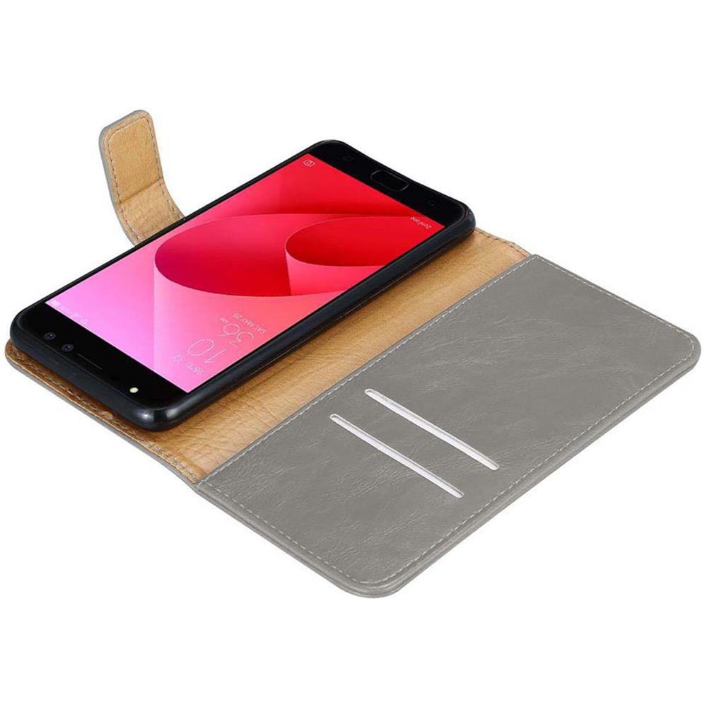 Custodia Compatibile Con Asus Zenfone 4 Selfie Pro In Marrone Cappuccino - Coperchio Protettiva Con Chiusura Magnetica, Funzione Stand E Tasca Per Le Carte - Foto 8