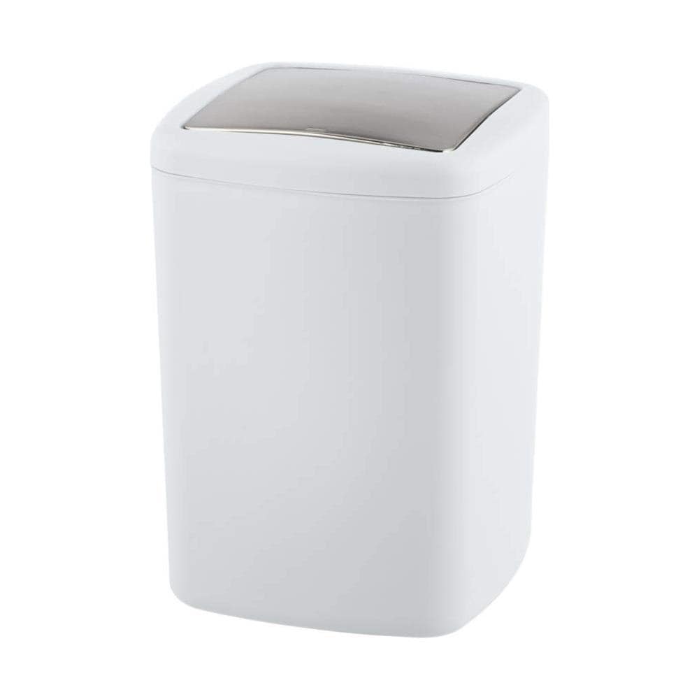 Cestino Cosmetico Swing, 8,5 L, Taglia L, Colore Bianco, - Foto 1