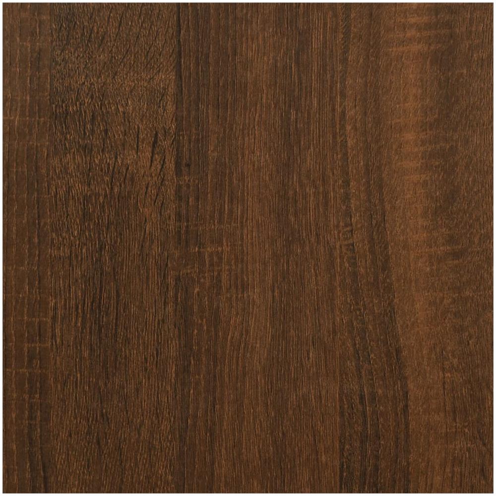 Comodino con Gambe in Legno Massello Rovere Marrone 40x35x69 cm - Foto 10