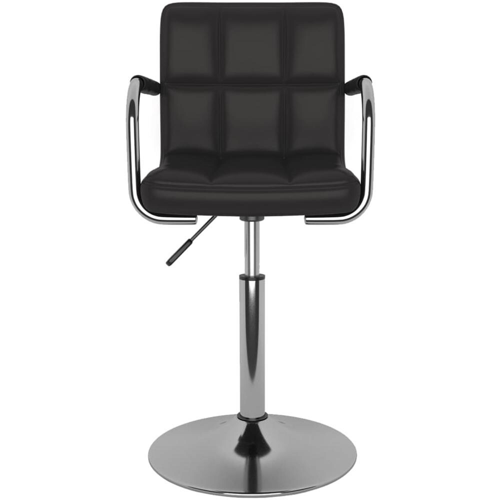 Sedie Da Pranzo Girevoli 4 Pz Nere In Similpelle - Foto 3