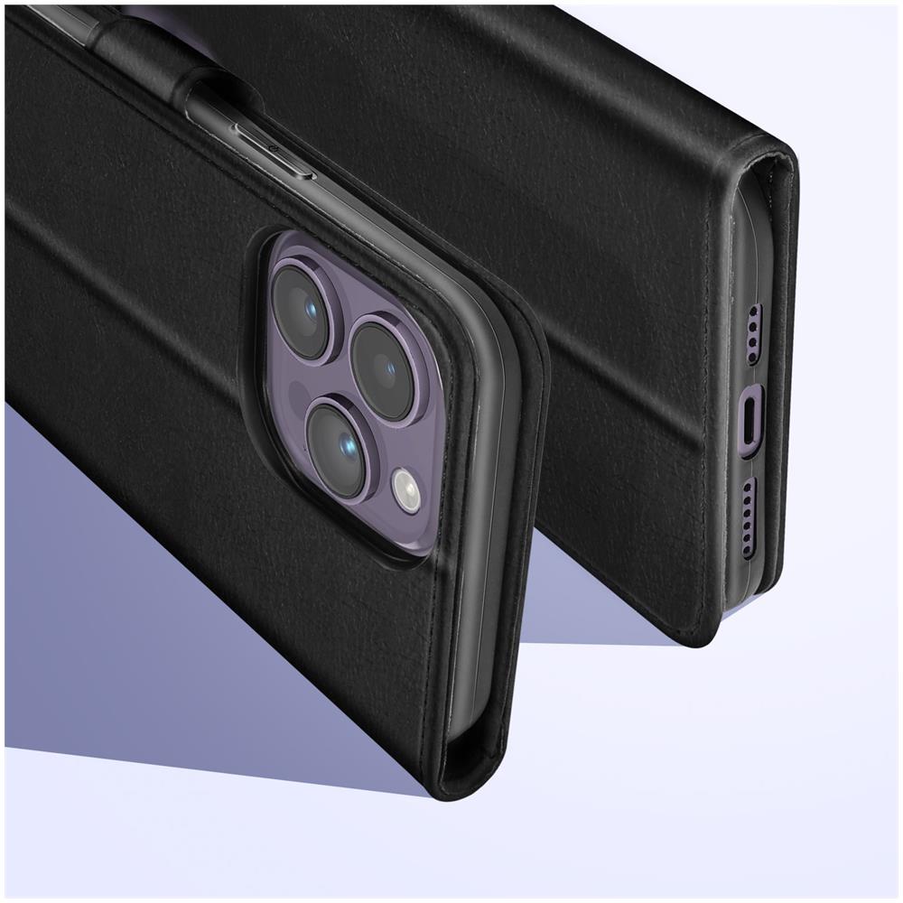 Custodia Per Iphone 14 Pro Max, Portacarte E Funzione Supporto Nera - Foto 2