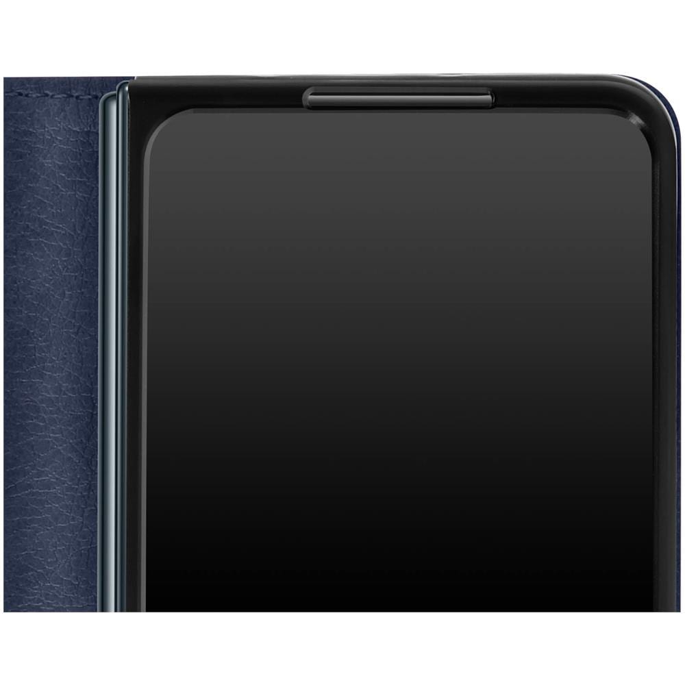Cover Per Samsung Z Fold3, Portacarte E Chiusura Linguetta Magnetica Blu - Foto 5