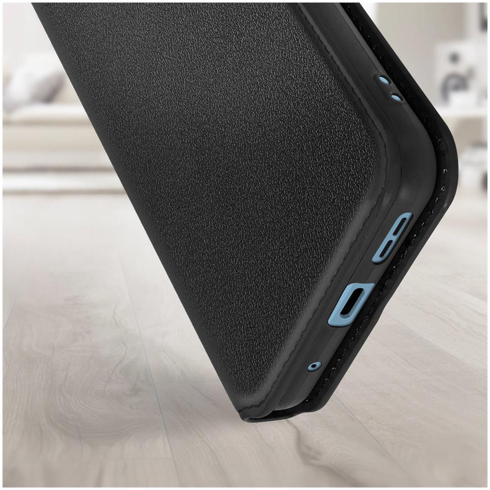 Custodia Per Xiaomi Redmi Note 12 4g Portafoglio Funzione Supporto Video Nera - Foto 5