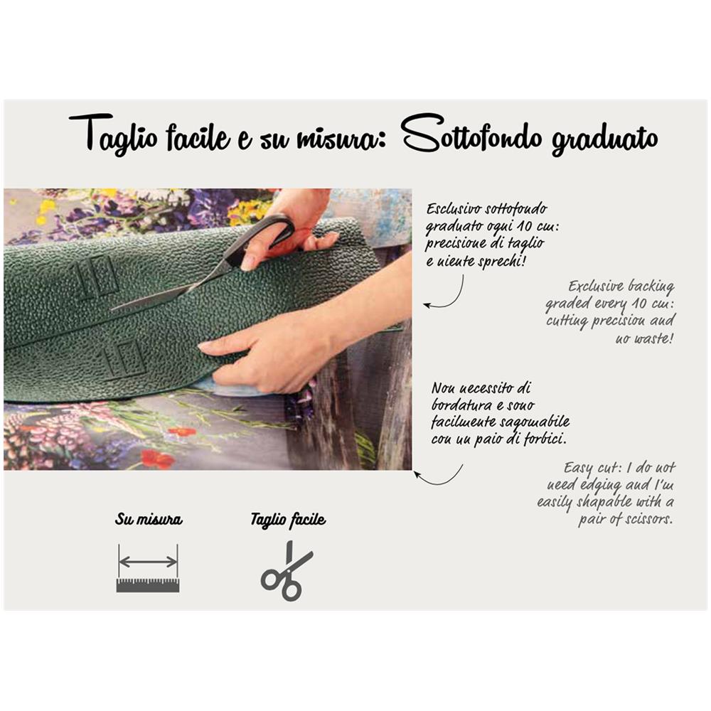 Tappeto Passatoia Cucina Antiscivolo Stampa Digitale Sprinty Varie Fantasie 52x50 Fortuna - Foto 5