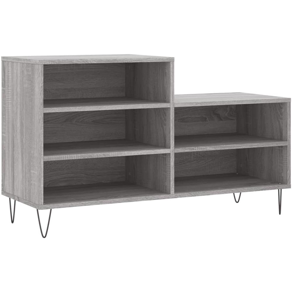 Scarpiera Grigio Sonoma 102x36x60 Cm In Legno Multistrato - Foto 2
