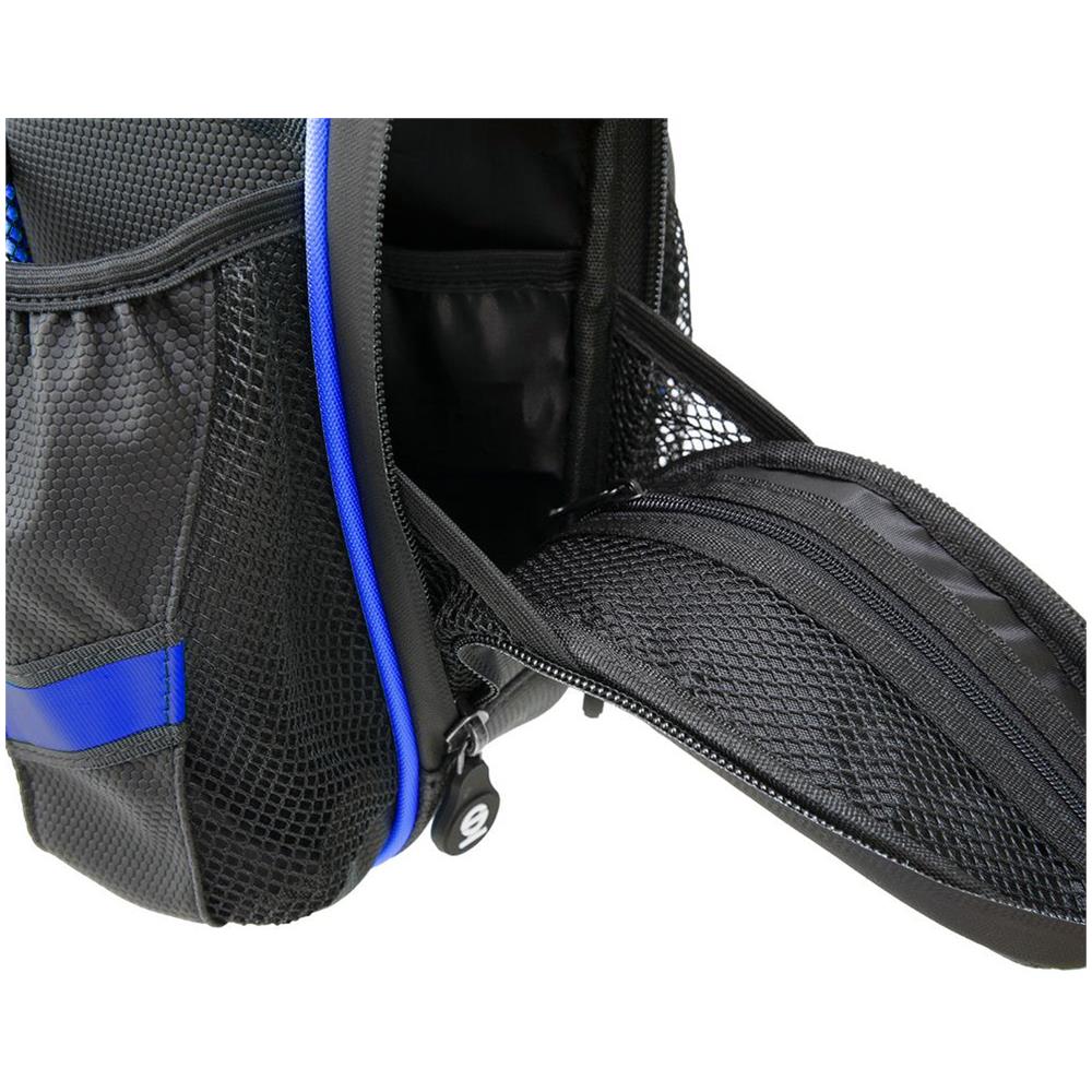 Borsa Blu Da Sella Per Bicicletta In Nylon Adatta A Lunghi Viaggi Cn Foppia Tasca E Fascia Riflettente - Foto 2