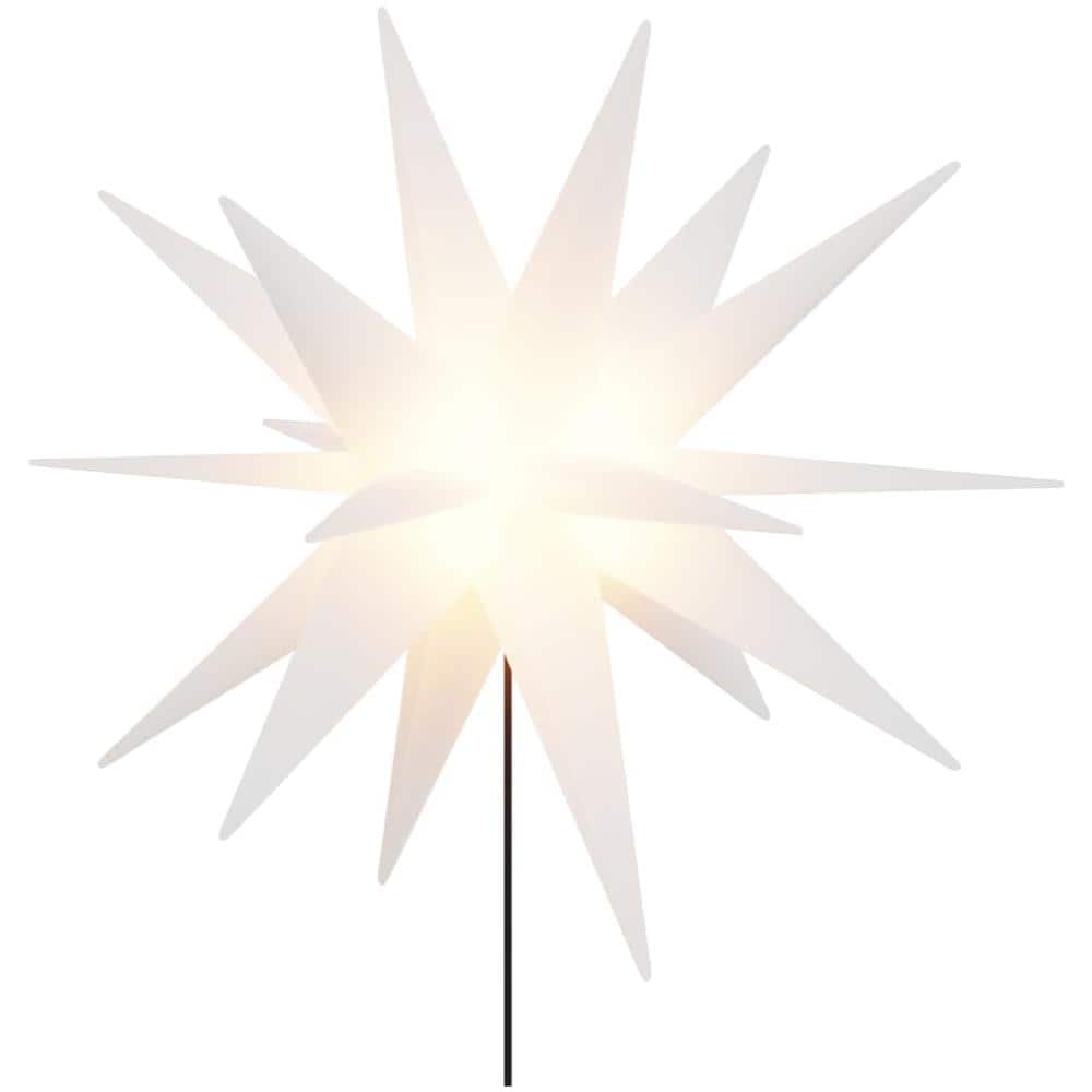 Luce Di Natale Con Picco Terra E Led Pieghevole Bianca 57 Cm - Foto 1