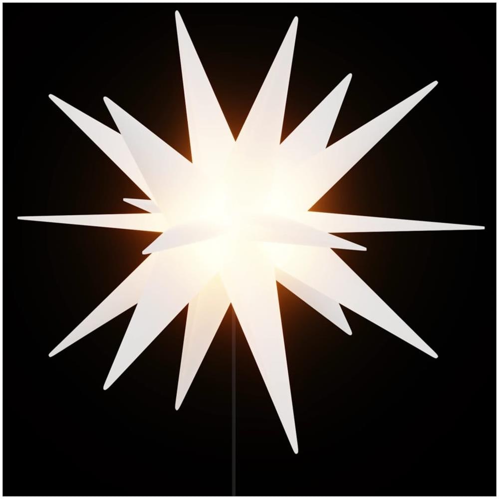 Luce Di Natale Con Picco Terra E Led Pieghevole Bianca 57 Cm - Foto 2