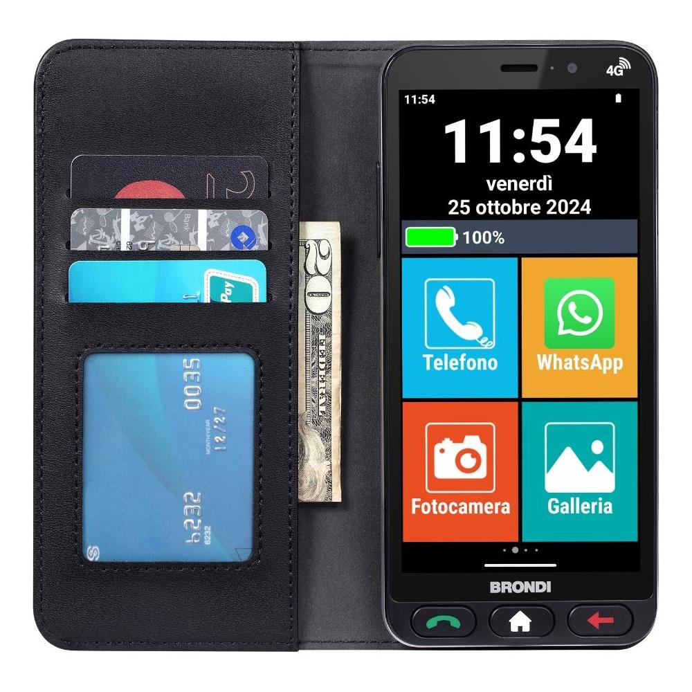 Amico Vero 4G Senior Phone 32GB 3GB Ram Display 5.7" Doppia SIM Android 14 2800mAh Nero - Foto 9