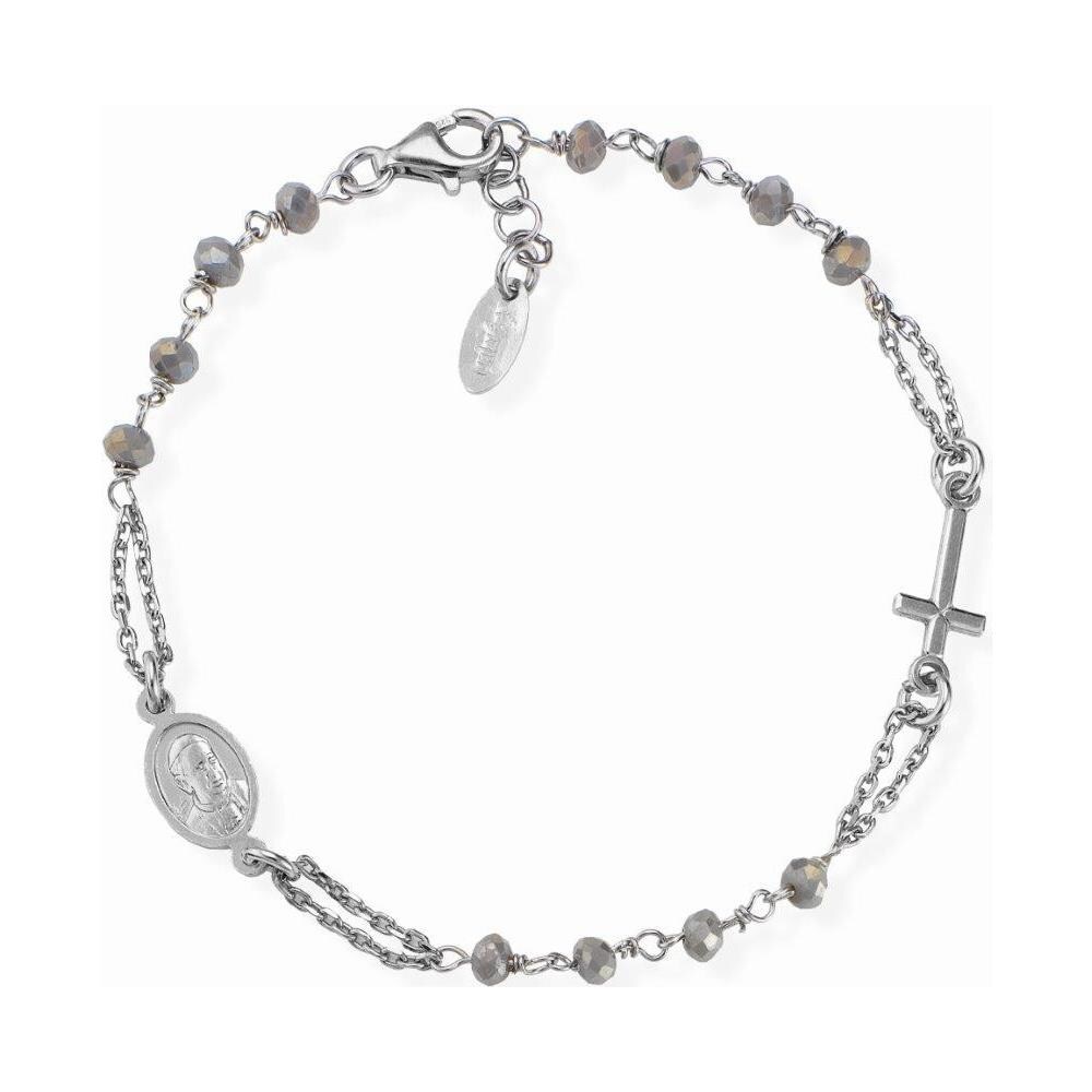 Bracciale In Argento 925 - Collezione Rosari - Colore Rodio - Misura Unica - Foto 1