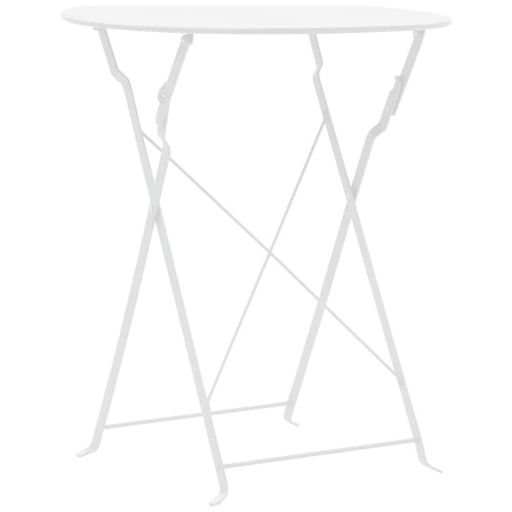 Set Bistrò Da Giardino 3 Pz In Acciaio Bianco - Foto 2