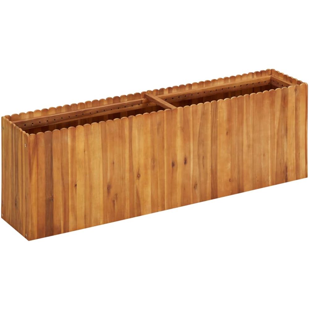 Fioriera Da Giardino 150x30x50 Cm In Legno Massello Di Acacia - Foto 1