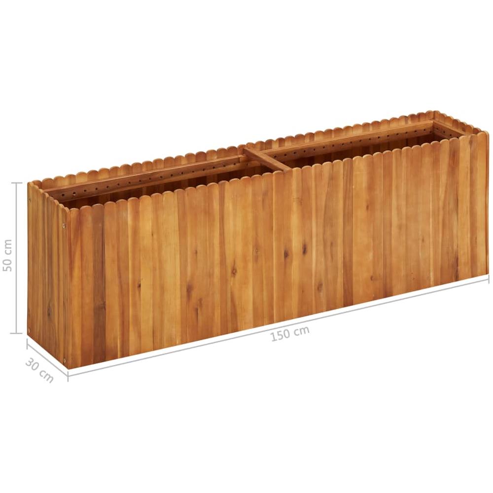 Fioriera Da Giardino 150x30x50 Cm In Legno Massello Di Acacia - Foto 6
