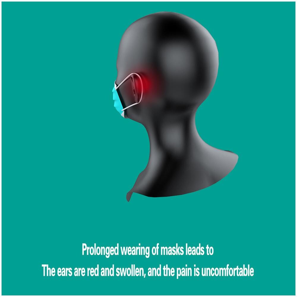 1 Pz Maschera Per L'orecchio Ganci Per L'orecchio Fibbia Maschera - Foto 2